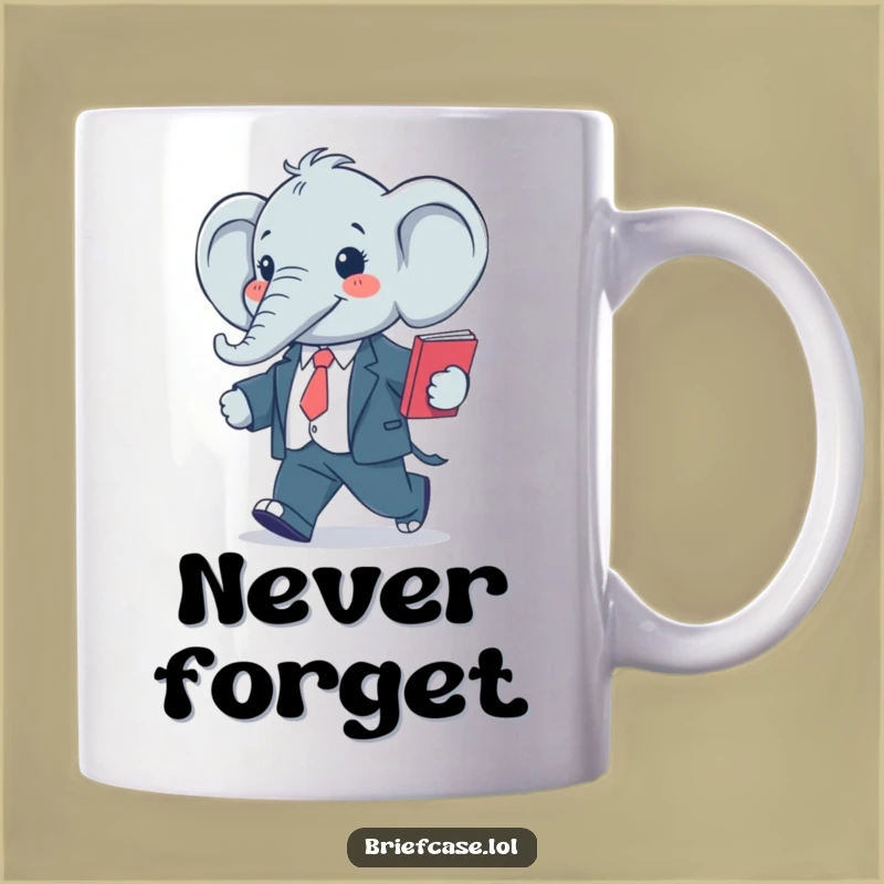 Funny Elephant Business Mug: Stylized Suit Elephant, Perfect Funny Gift