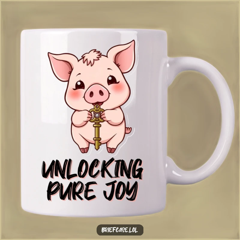 Funny Pig Key Master Mug: A Hilarious Gift for Unlockers of Fun!