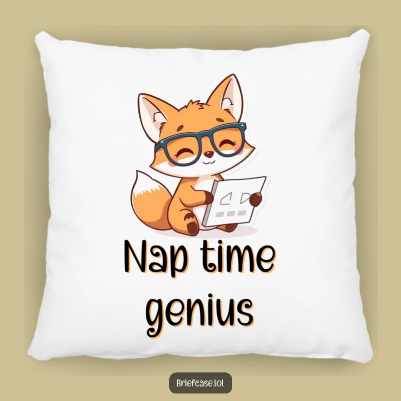 Funny Fox Cozy Pillow - Accent Your Space With Wit