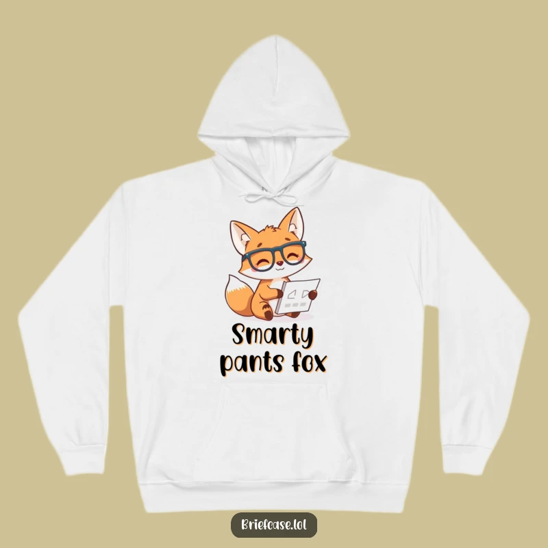 Funny Fox Knowledge Hoodie - Cozy Study Companion Gift