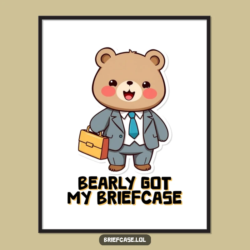 Funny Free Printable Bear Business Wall Art: Downloadable Humorous Office Decor