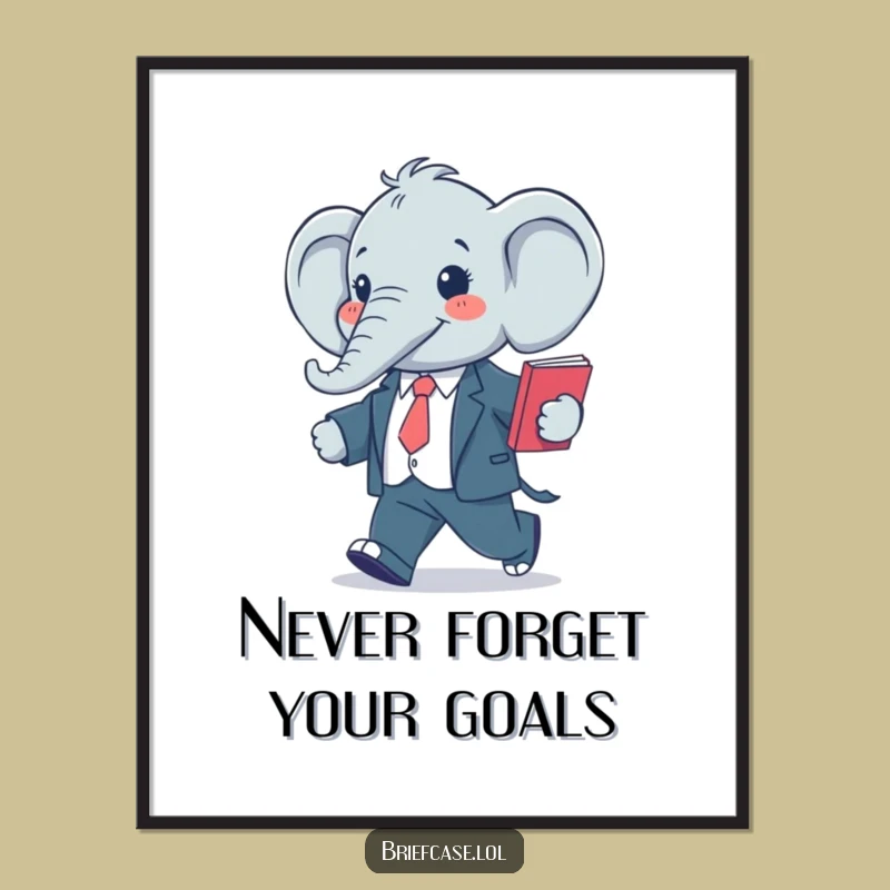 Funny Free Printable Elephant Business Wall Art: Downloadable Humorous Office Decor