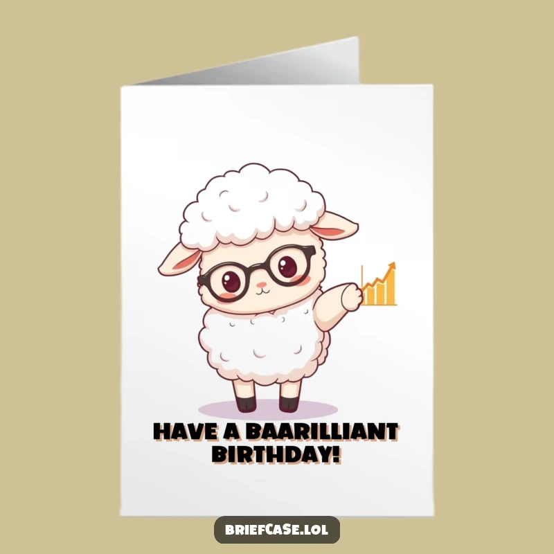 Free Printable Birthday Card: Smart Sheep Graph Downloadable Gift