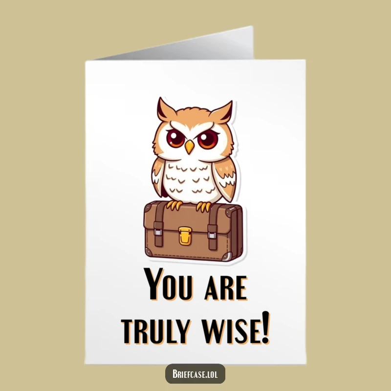Free Printable Owl Congratulations Card: Astute Success with Funny Downloadable Art