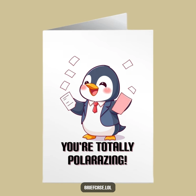 Free Printable Penguin Card - Balancing Act Congratulations, Funny & Downloadable