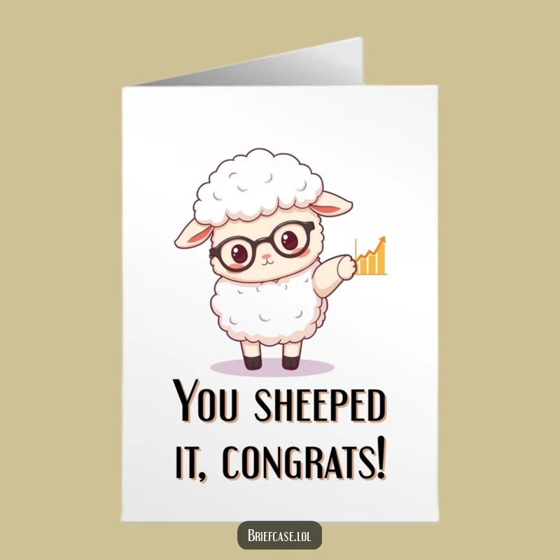 Free Printable Congrats Card: Smart Sheep Graph Downloadable Gift