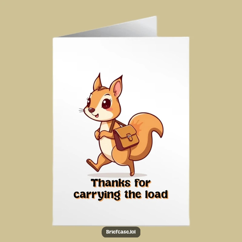 Free Printable Thank You Card: Squirrel's Journey, Funny Gratitude, Charming Downloadable Gift