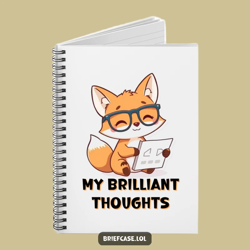 Funny Fox Idea Notebook - Jot Down Your Smart Thoughts