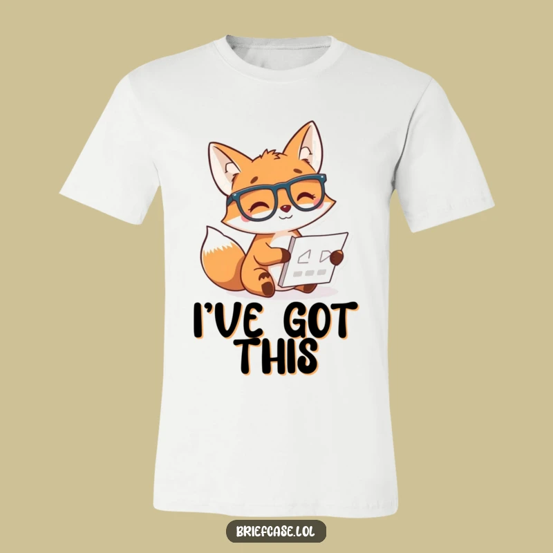 Funny Fox Academic T-Shirt - Study Buddy Humor Tee