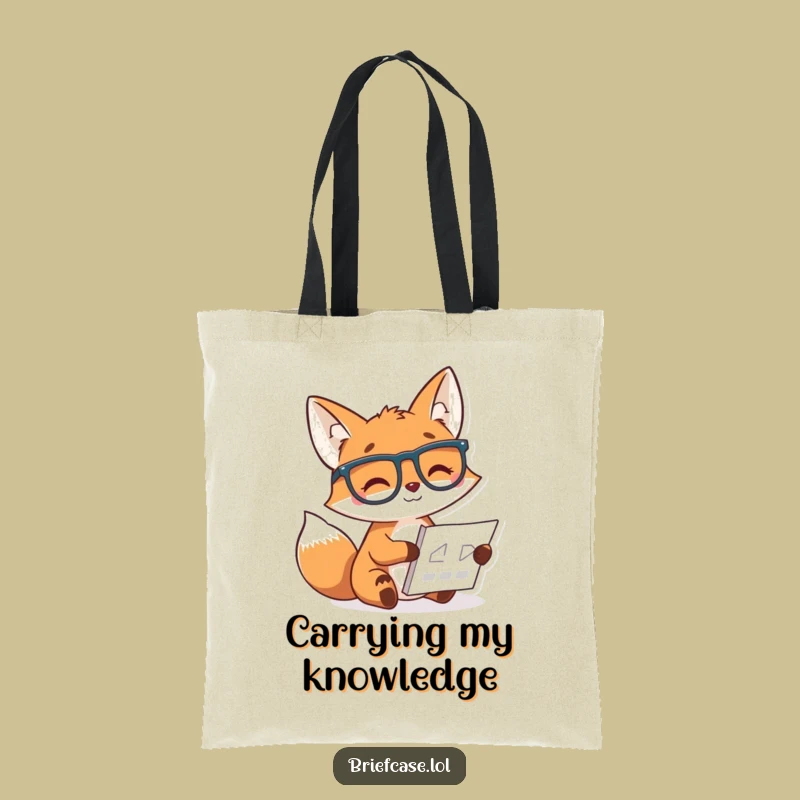 Funny Fox Book Tote - Carry Your Smarts With Style